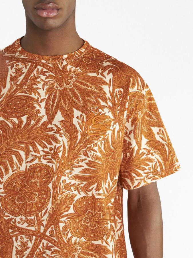 ETRO T-shirt met print Oranje