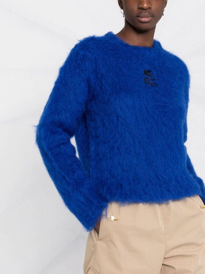 ETRO Trui met geborduurd logo Blauw