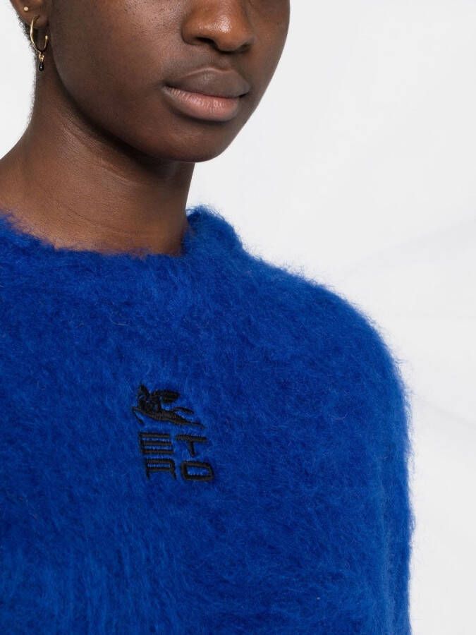 ETRO Trui met geborduurd logo Blauw