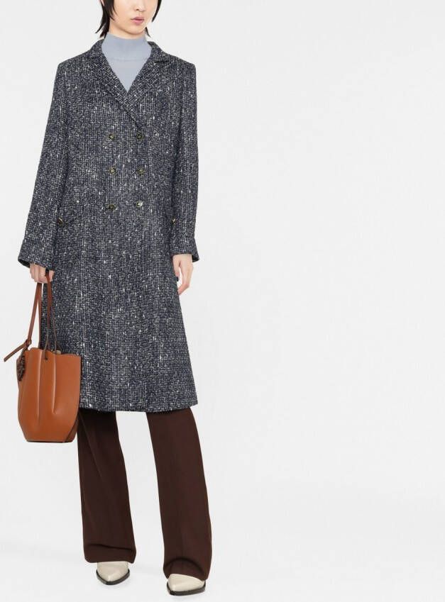 ETRO Tweed jas Blauw