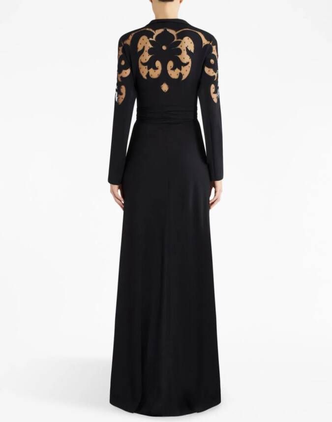 ETRO Semi-doorzichtige maxi-jurk Zwart