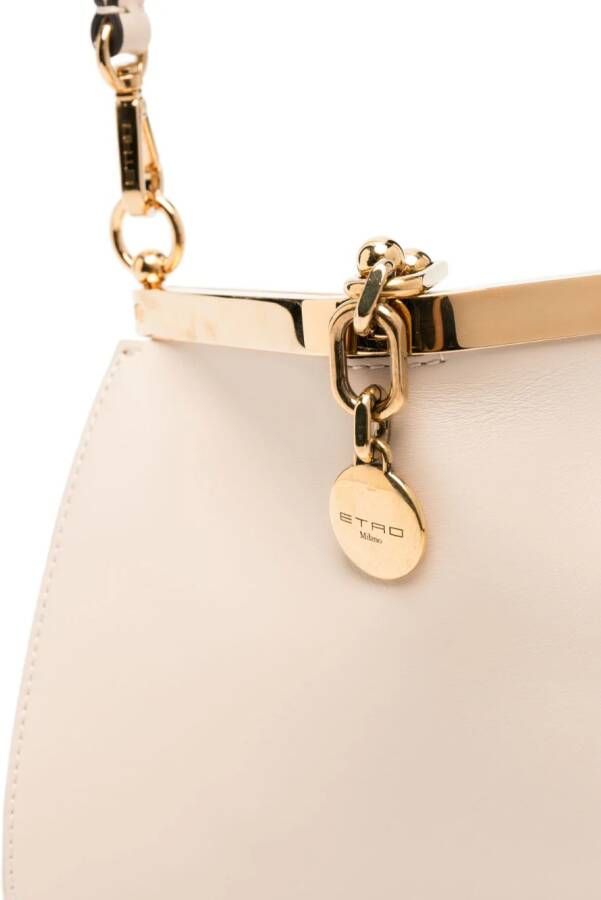 ETRO Vara leren schoudertas Beige