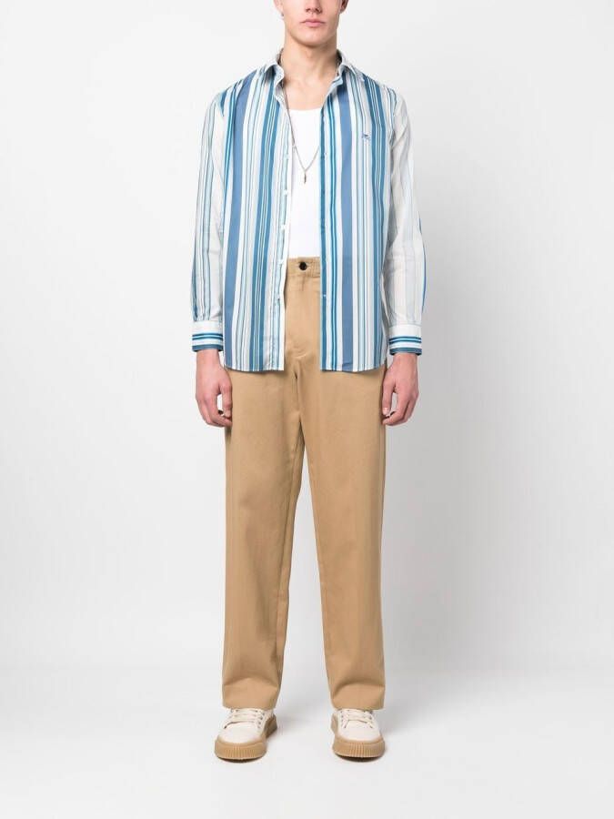ETRO Gestreept overhemd Blauw