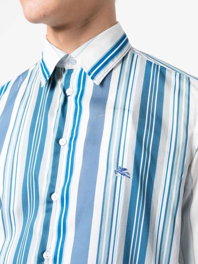 ETRO Gestreept overhemd Blauw