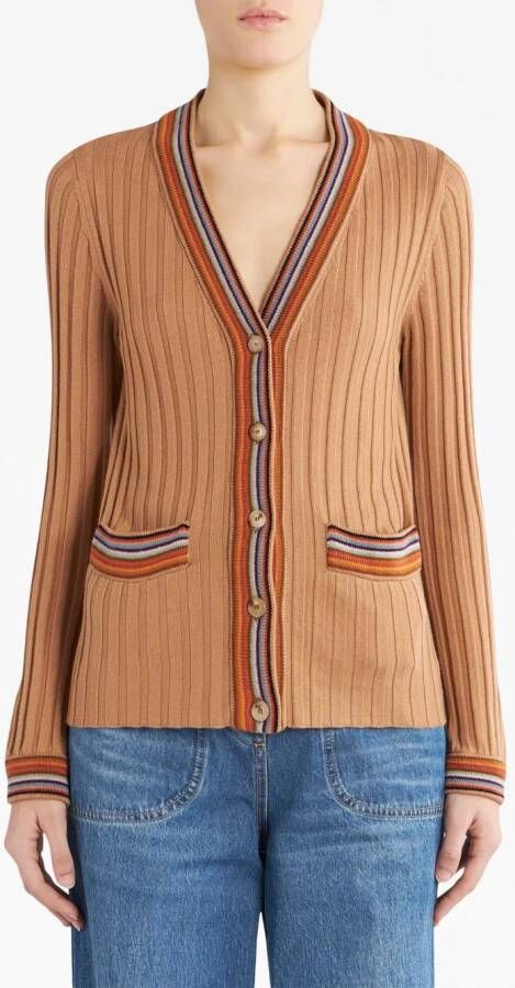 ETRO Vest met V-hals Bruin