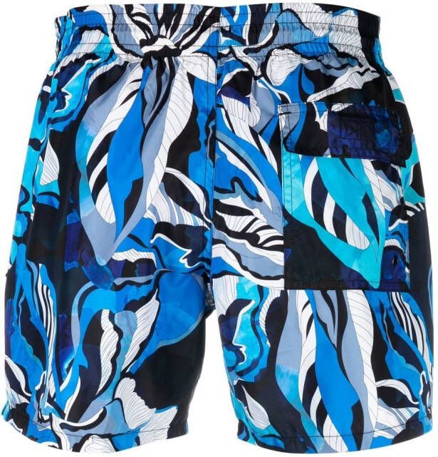 ETRO Zwembroek met abstracte print Blauw