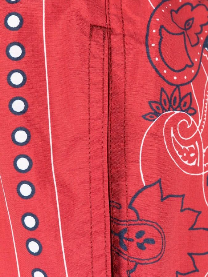 ETRO Zwembroek met bandanaprint Rood