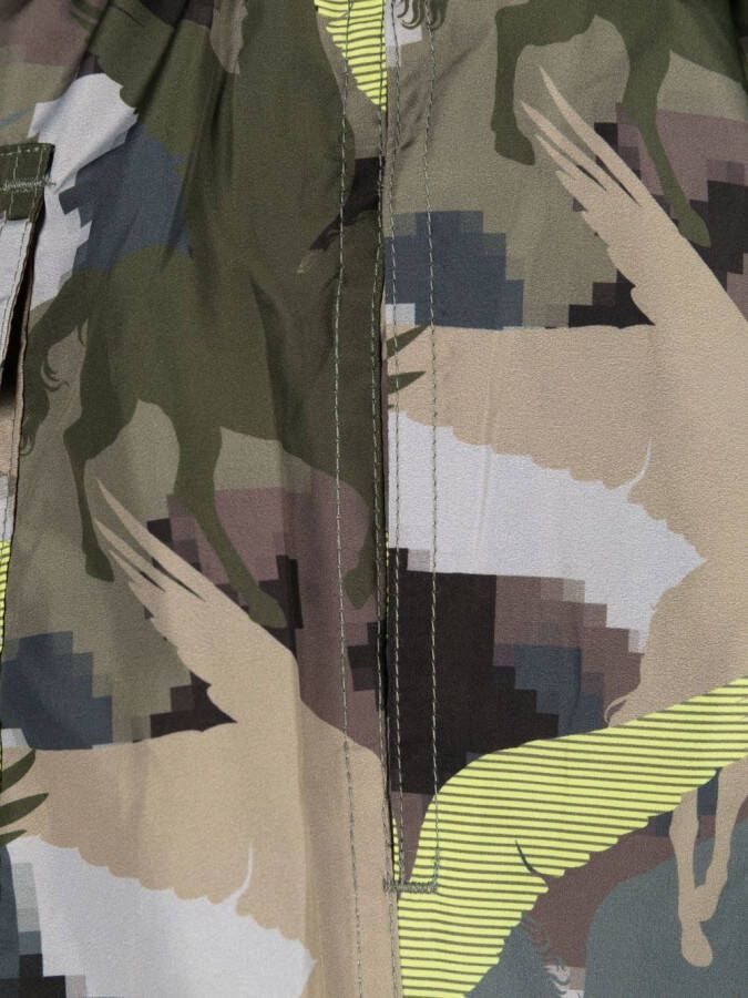 ETRO Zwembroek met camouflageprint Groen