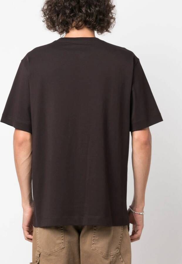 Études Studio T-shirt met borduurwerk Bruin
