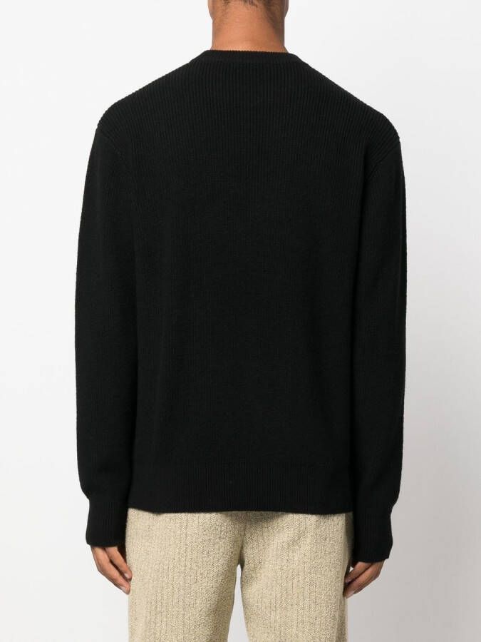 Etudes Sweater met logopatch Zwart