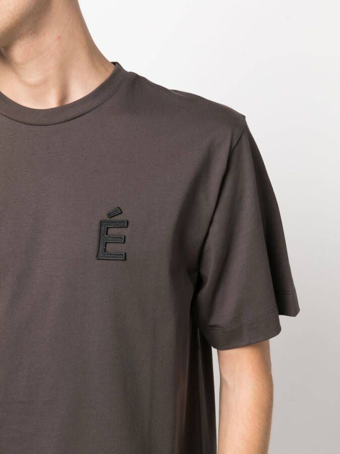 Études Studio T-shirt met logopatch Bruin