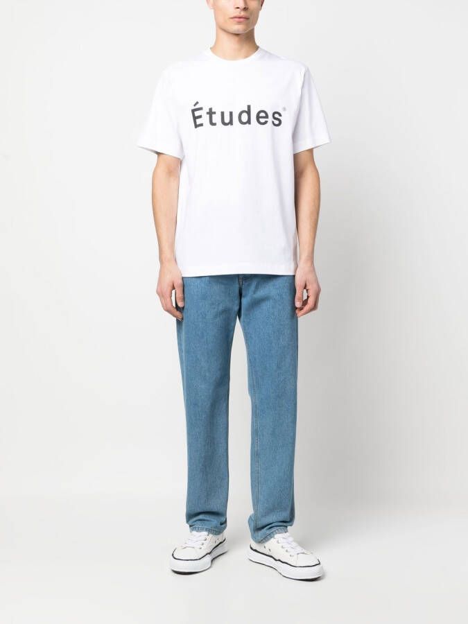 Etudes T-shirt met logoprint Wit