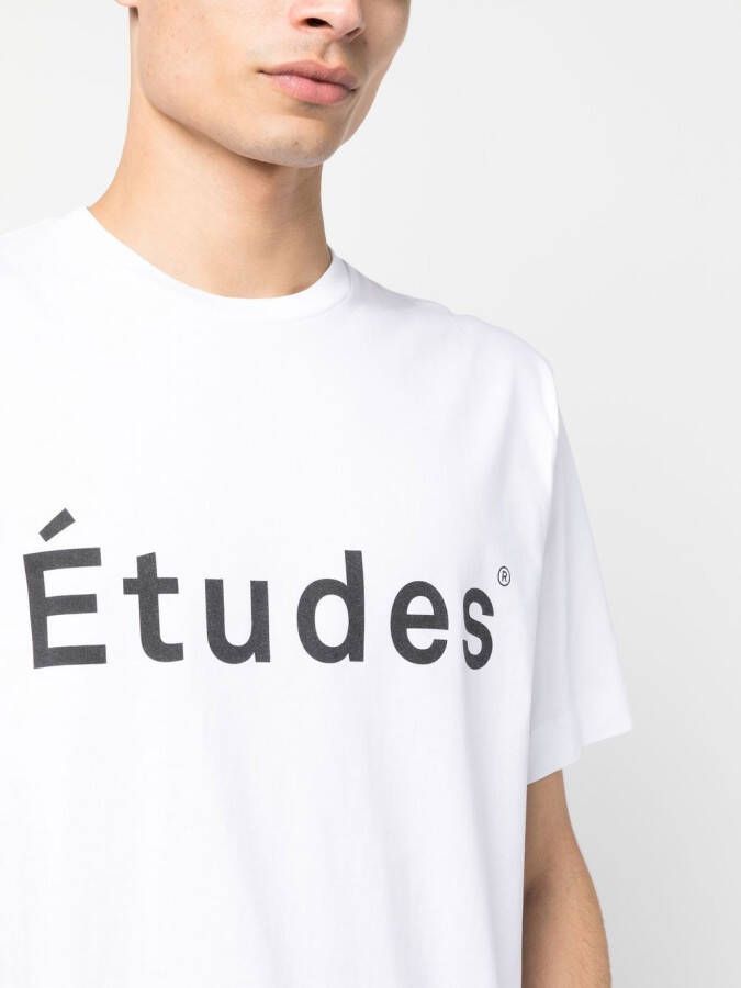 Etudes T-shirt met logoprint Wit
