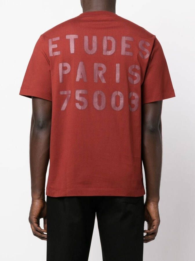 Études Studio T-shirt met print Rood