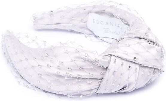 Eugenia Kim Haarband verfraaid met kristallen Wit