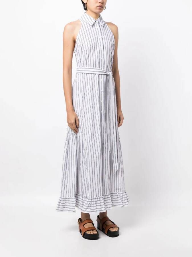 Evi Grintela Gestreepte blousejurk Blauw
