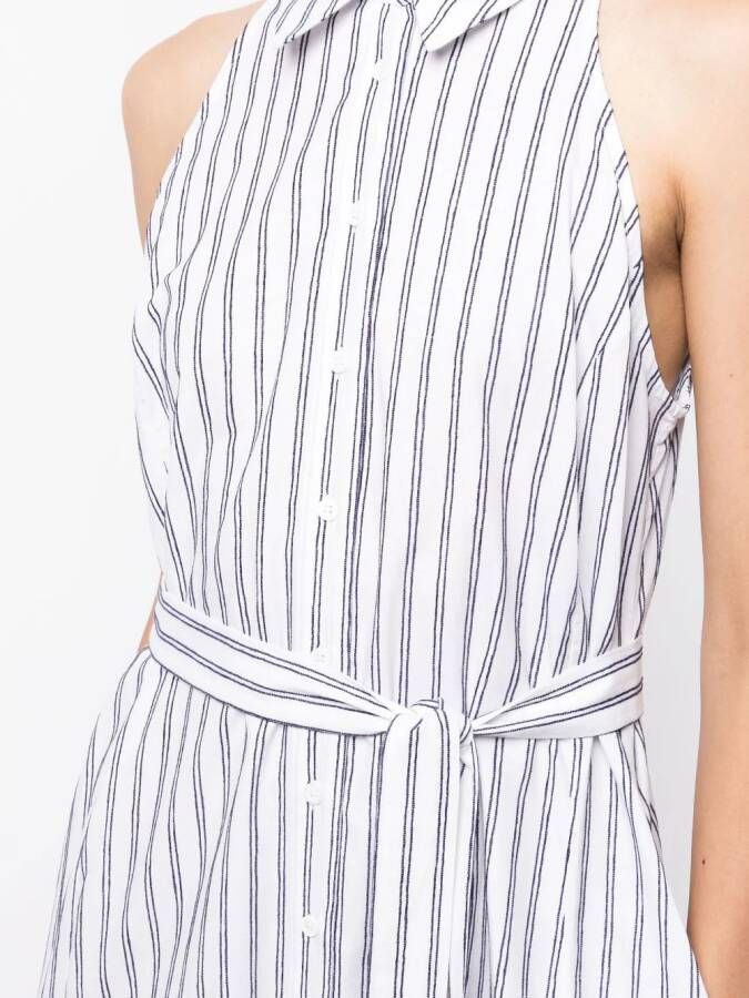 Evi Grintela Gestreepte blousejurk Blauw