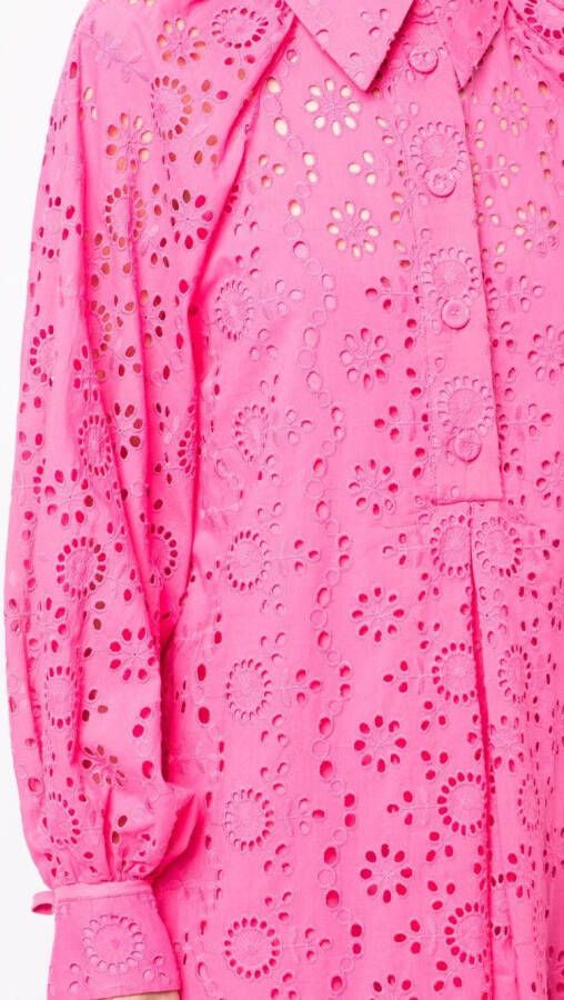 Evi Grintela Jurk met pofmouwen Roze