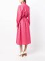 Evi Grintela Gestreepte midi-blousejurk Roze - Thumbnail 4