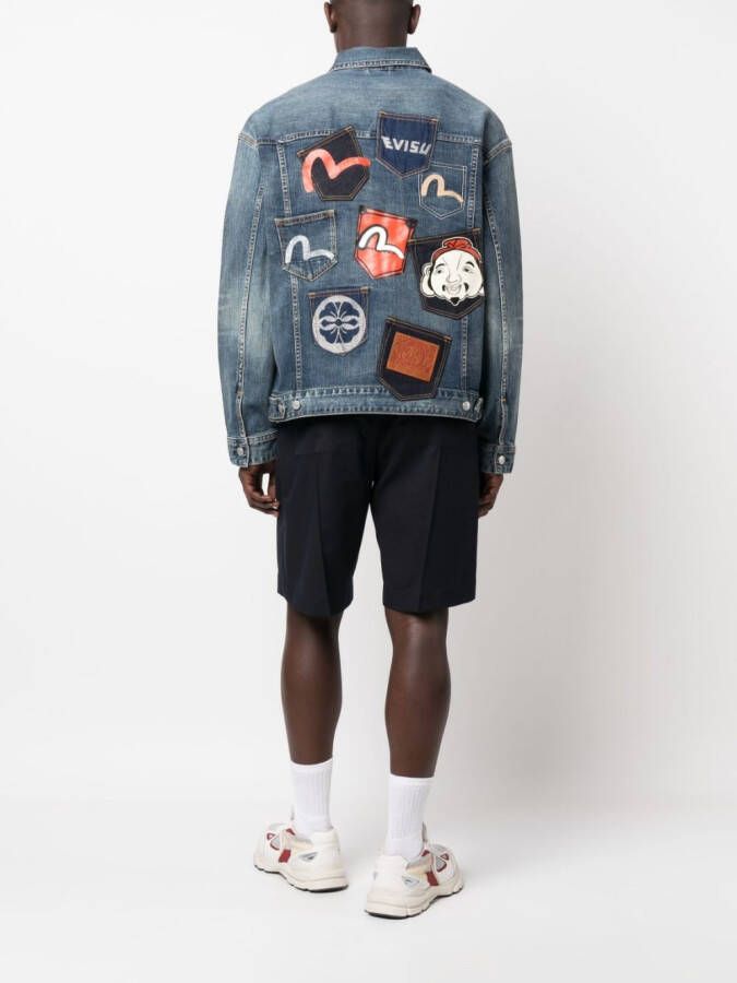 EVISU Denim jack Blauw