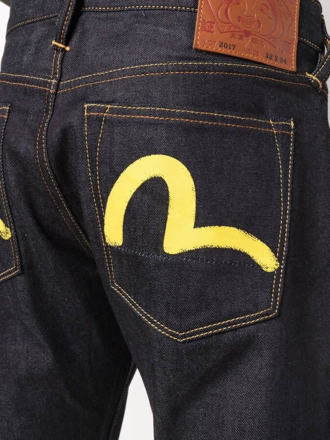 EVISU Jeans met logoprint Blauw