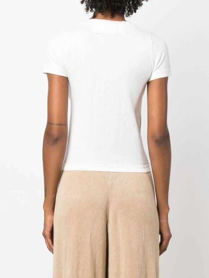 extreme cashmere T-shirt met ronde hals Wit