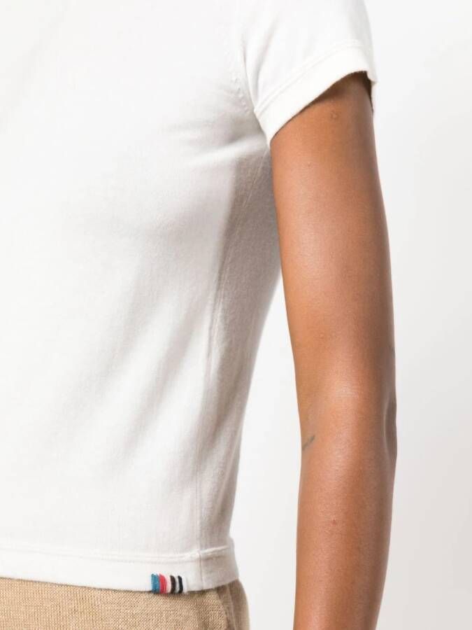extreme cashmere T-shirt met ronde hals Wit