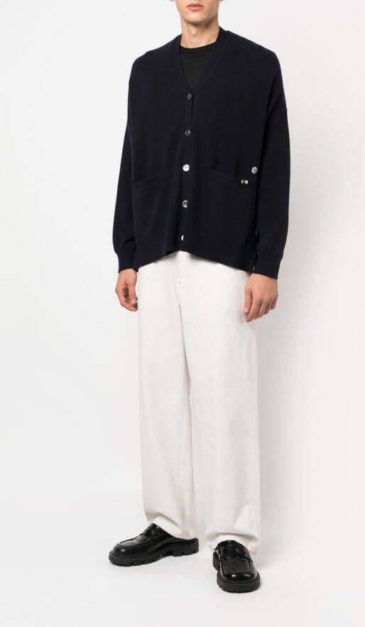 extreme cashmere N°24 Tokio gebreid vest Blauw