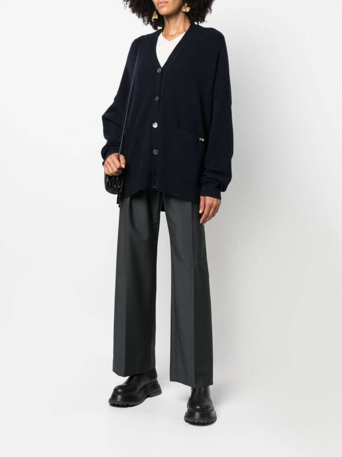 extreme cashmere N°24 Tokio gebreid vest Blauw