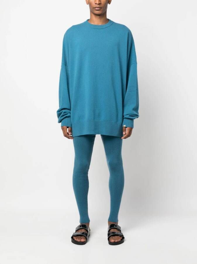 extreme cashmere Geribbelde legging Blauw