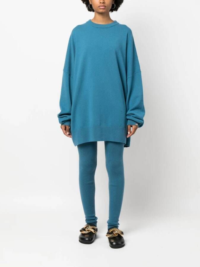 extreme cashmere Geribbelde legging Blauw