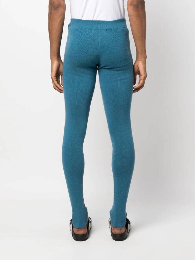 extreme cashmere Geribbelde legging Blauw