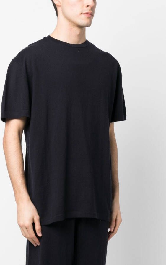 extreme cashmere T-shirt van katoen-kasjmiermix Blauw