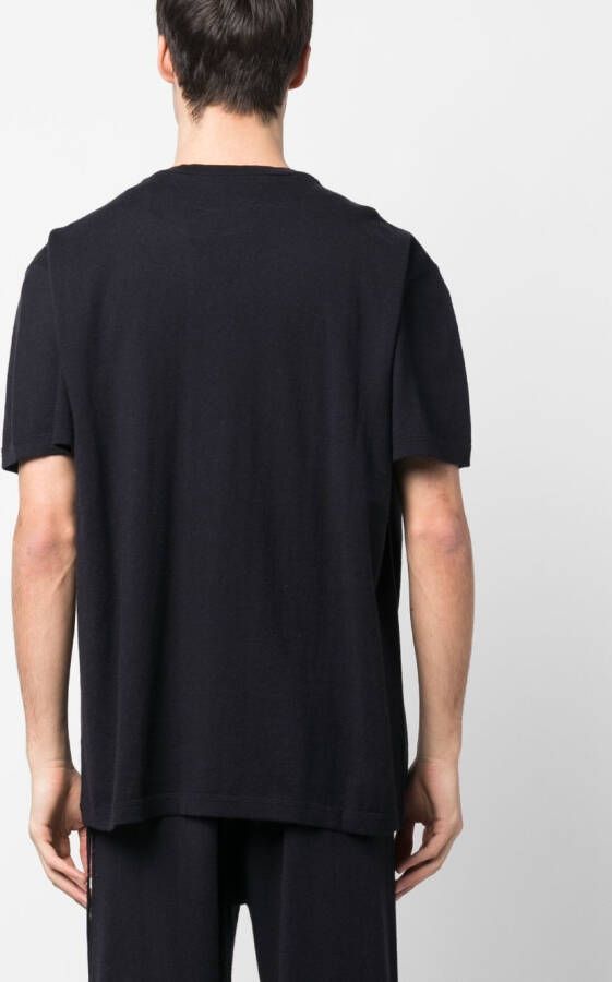 extreme cashmere T-shirt van katoen-kasjmiermix Blauw