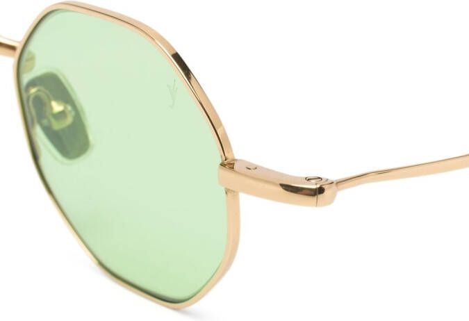 Eyepetizer Zonnebril met geometrisch montuur Goud