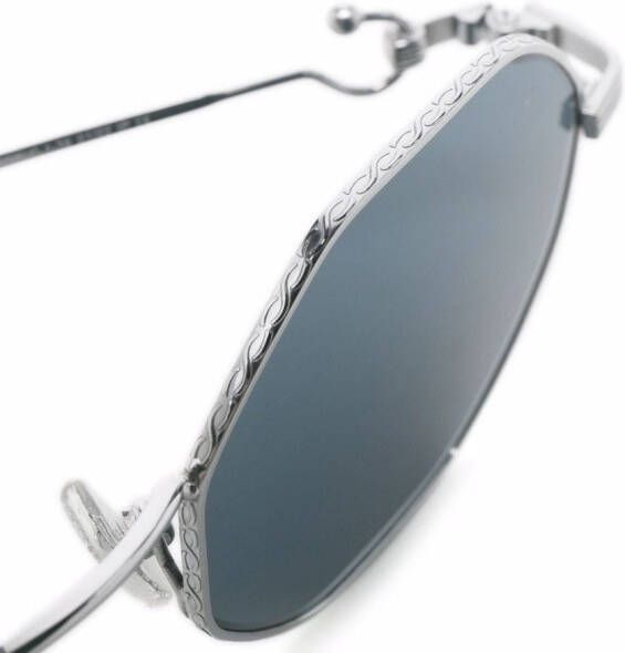 Eyepetizer Zonnebril met geometrisch montuur Zilver