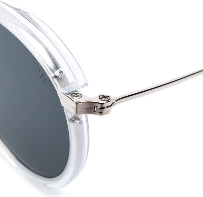 Eyevan7285 717 zonnebril met rond montuur Metallic