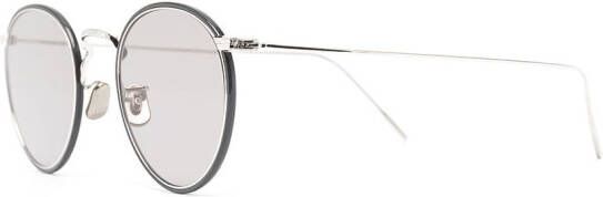 Eyevan7285 717W zonnebril met rond montuur Zilver