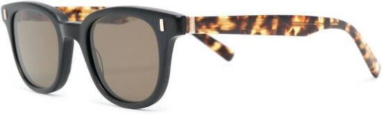 Eyevan7285 Grossmane zonnebril met schildpadschild design Bruin