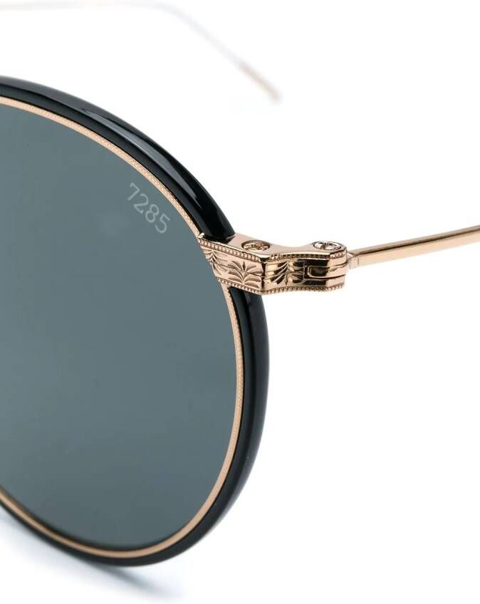 Eyevan7285 Zonnebril met rond montuur Metallic