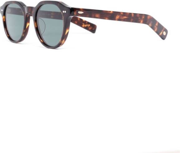 Eyevan7285 Zonnebril met rond montuur Bruin