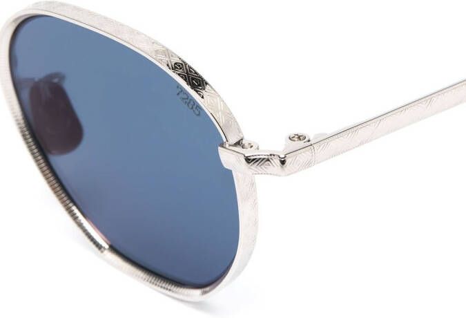 Eyevan7285 Zonnebril met rond montuur Zilver