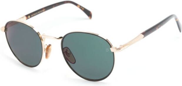 Eyewear by David Beckham Zonnebril met schildpadschild design Goud
