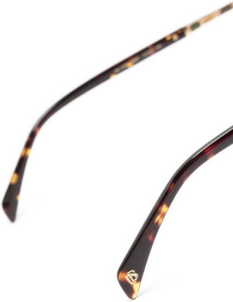 Eyewear by David Beckham Zonnebril met schildpadschild design Goud