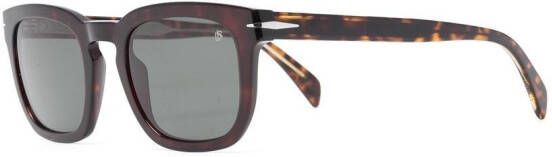 Eyewear by David Beckham Zonnebril met schildpadschild design Bruin