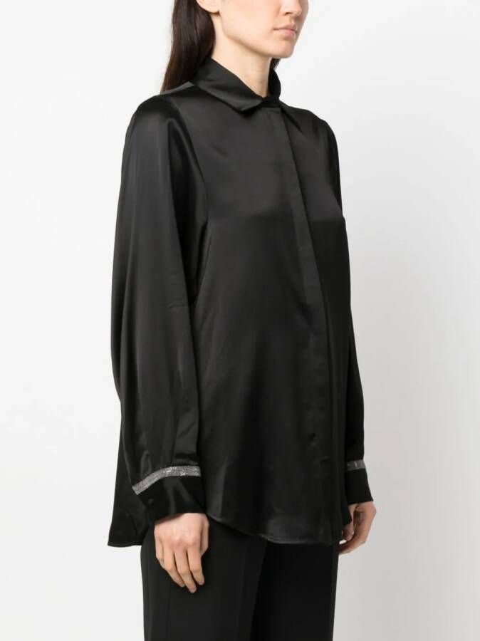 Fabiana Filippi Geweven blouse Zwart