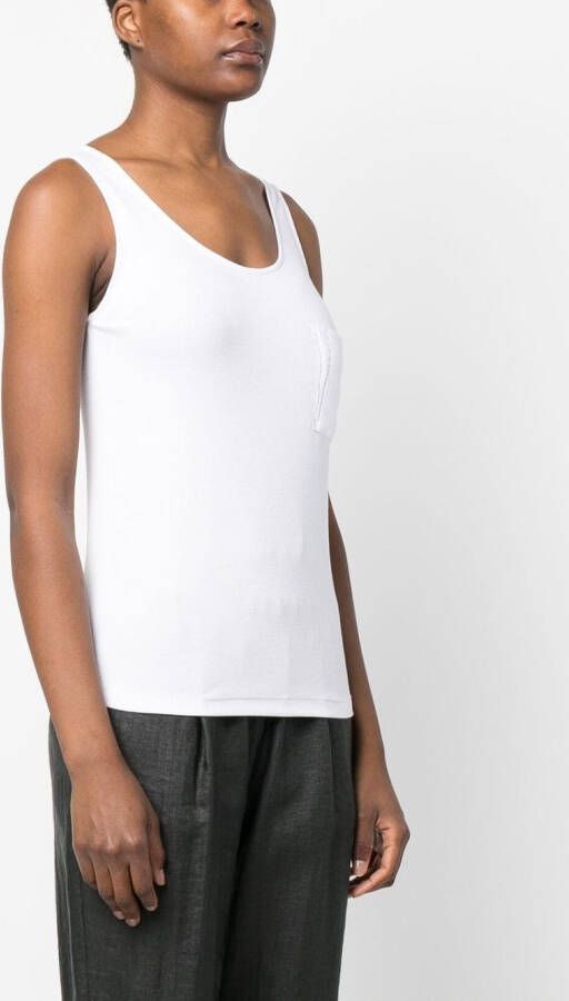 Fabiana Filippi Tanktop verfraaid met kralen Wit