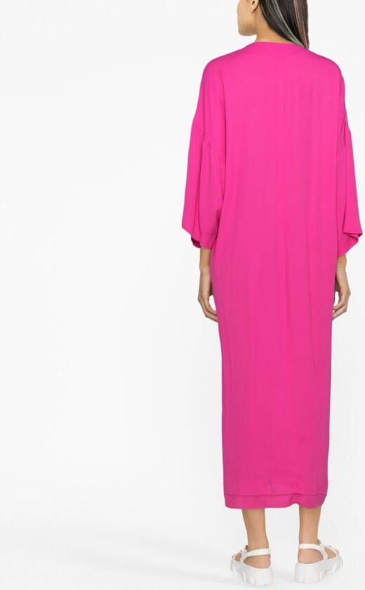 Fabiana Filippi Midi-jurk met lange mouwen Roze
