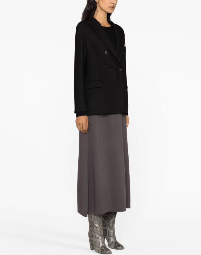 Fabiana Filippi Blazer met dubbele rij knopen Zwart