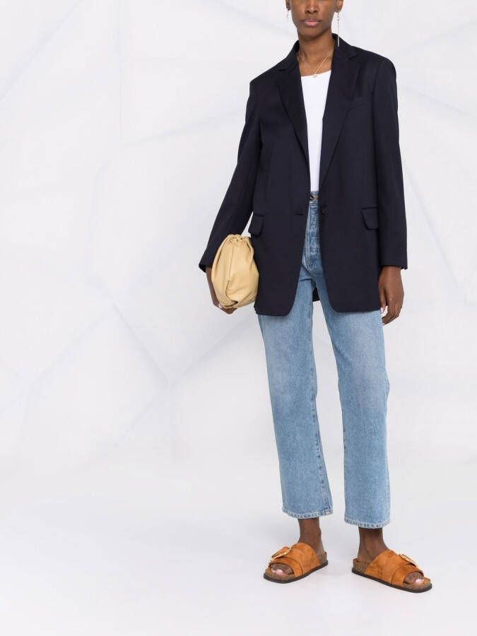 Fabiana Filippi Blazer met enkele rij knopen Blauw